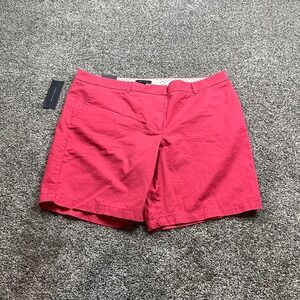 Tommy Hilfiger Shorts Womens 16 Claret Red Chino NWOT beach summer boat‎